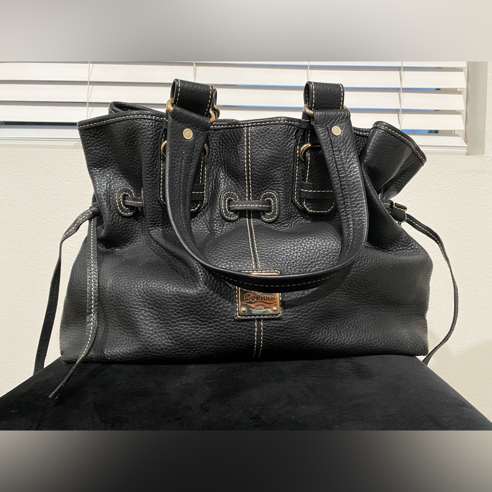 Dooney & Bourke Large Leather Drawstring Tote - Picture 2 of 15